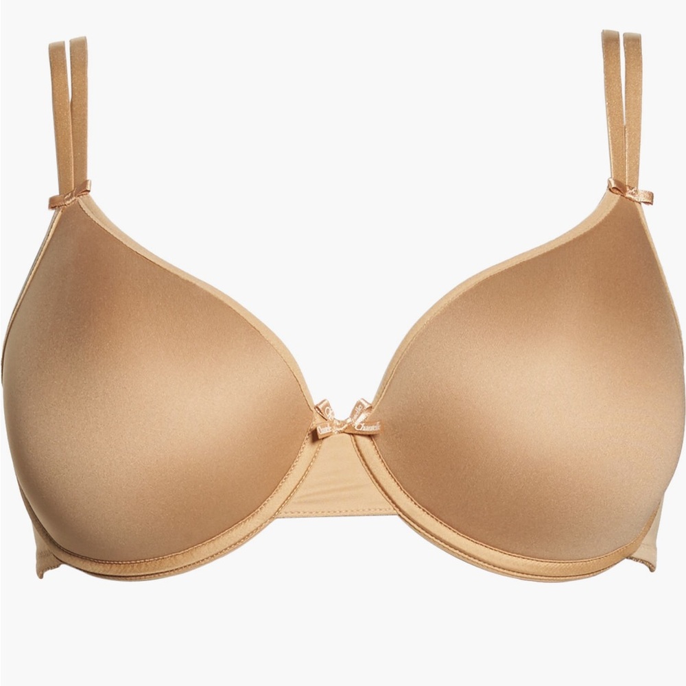 Chantelle Lingerie Basic Invisible Smooth Support T-Shirt Bra in Toffee, 36DDD